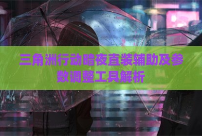 三角洲行动暗夜直装辅助及参数调整工具解析